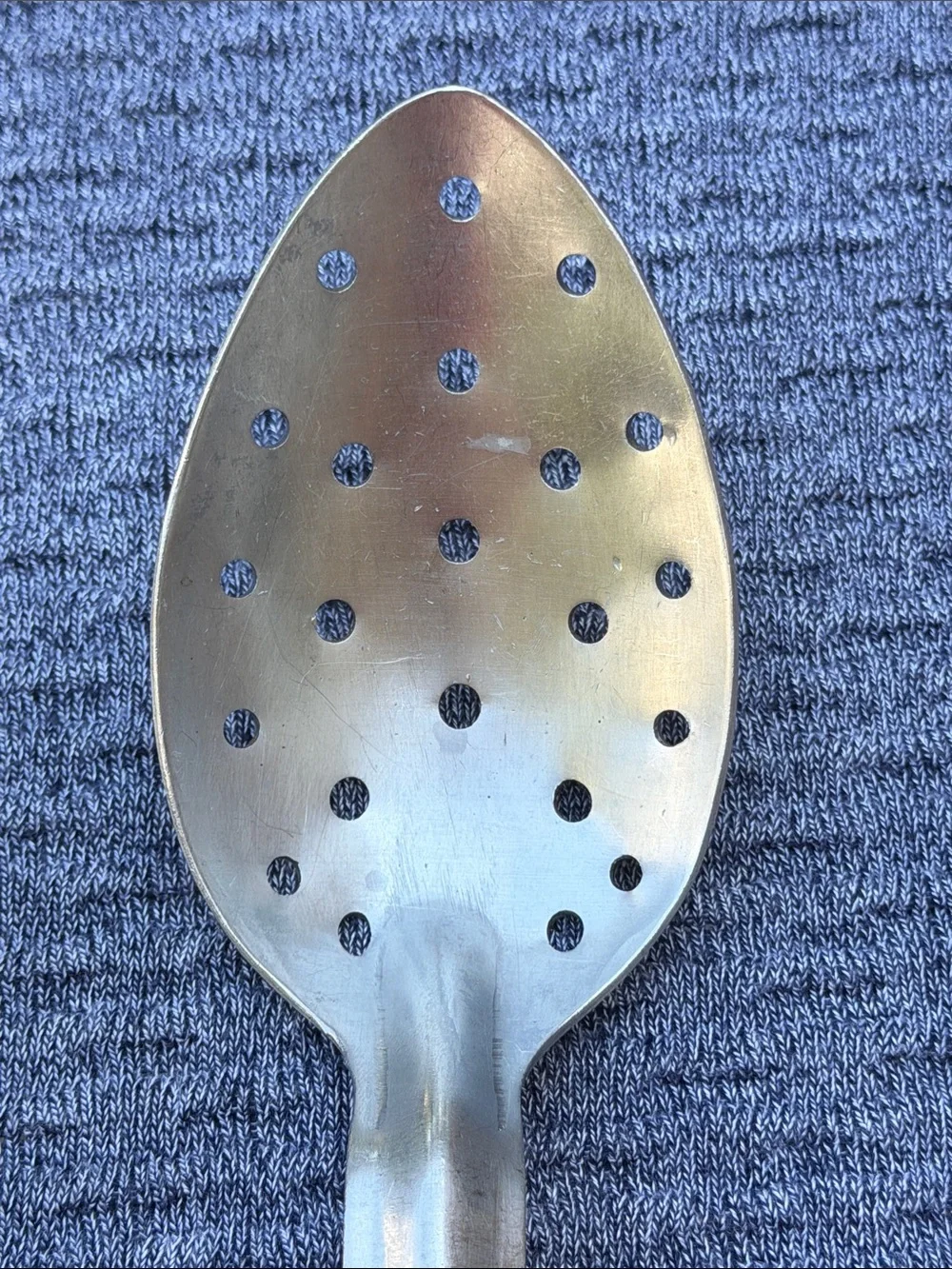Vintage NASH 15” Stainless Steel Perforated Skimmer Spoon – Made in USA